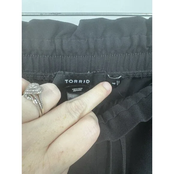 Torrid‎ Pull On Pants Women Plus Size 4X Black Casual Straight Leg Preppy Rave - Picture 5 of 8